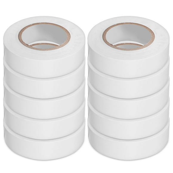 HWZWT Heavy Duty Tape 10 Rolls Electrical Tape 10 Rolls Electrical Tape Electrical Tape Heavy Duty Tape White