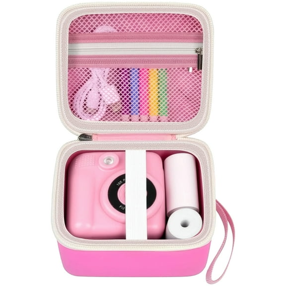 Kids Instant Print Camera Case for Dafotil for Careenoah for Aasonida , Toddler Digital Prints Paper Storage Bag-Light Pink（Box Only)