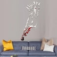 thumbnail image 2 of Autoadhesivo Cristal Acrílico Pared Pegatinas Steed 3D Calcomanías Para Sala De Estar Tv Fondo Pared Estudio Decoración 3D Kearding HA043101-06, 2 of 6
