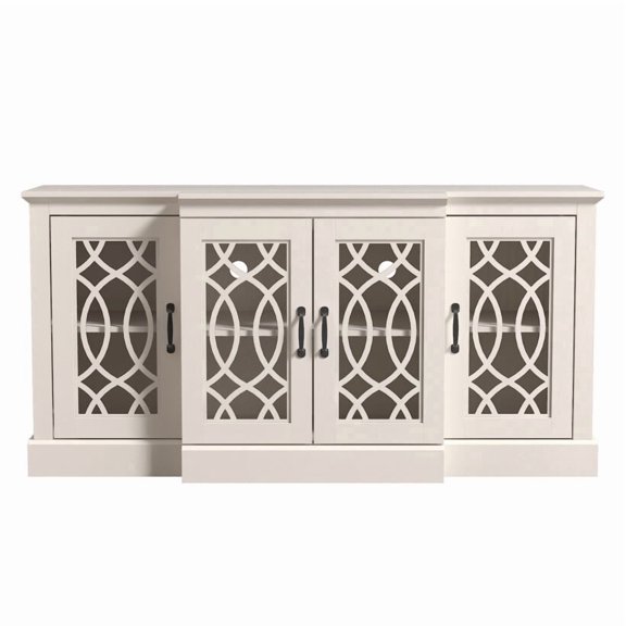 STYLIVIA 4 Door Accent Sideboard with Adjustable Shelves Manufactured Wood 60.4" W x 18.2" D x 29.3" H