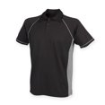 thumbnail image 1 of Finden & Hales - Polo deportivo/de deporte transpirable Modelo Piped Sports para hombre/caballero - Verano/ Deporte (Negro / Gris pistola), 1 of 3