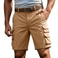 thumbnail image 2 of Cargo Shorts for Men Summer Casual Breathable Straight Leg Loose Fit Bermuda Work Shorts with Pockets, 2 of 4