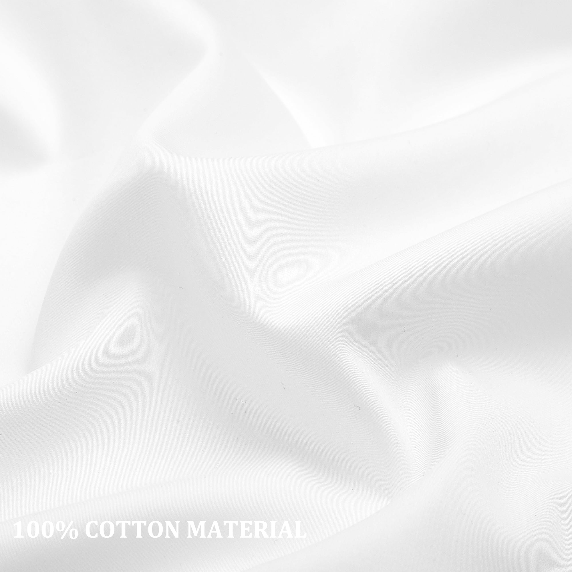 Unique Bargains Cotton Zipper Closure Pillowcase Set of 2 White Queen