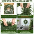 thumbnail image 4 of Guvpev 24" Norfolk Pine Christmas Wreath for Front Door, Artificial Christmas Wreath Seasonal Decor, Faux Green Fake Pine Needles Wreath for Home, Wall, Mantel, Indoor Outdoor Christmas Decorations, 4 of 16