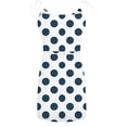 thumbnail image 4 of CEHVOM Robe Décontractée pour Femme à Col en V Sans Manches, Bandage, à Pois, Imprimée, Ample, à Bretelles, 4 of 6