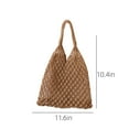 thumbnail image 3 of MERILER Women's Straw Crochet Backpack with Drawstring Closure, Casual Beach Daypack for Girls, Summer Crossbody Handbag, 3 of 7
