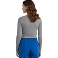 thumbnail image 2 of HeedFit Women’s Long Sleeve Underscrub Tee, Soft Stretch Breathable 3-Pack, l, Heather Gray, 2 of 5