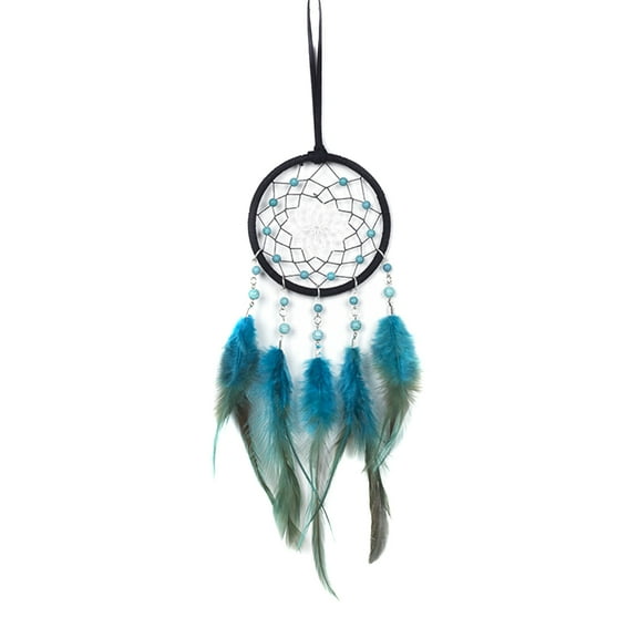 HUONA Car Dream Catcher Feather Pendant Car Rearview Mirror Ornaments Bohemian Charm for Office Bedroom Living Room Car Children Room