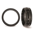 thumbnail image 4 of Bague Alliance pour Homme en Titane 8 mm, Bombée, Polie Noire, 4 of 4
