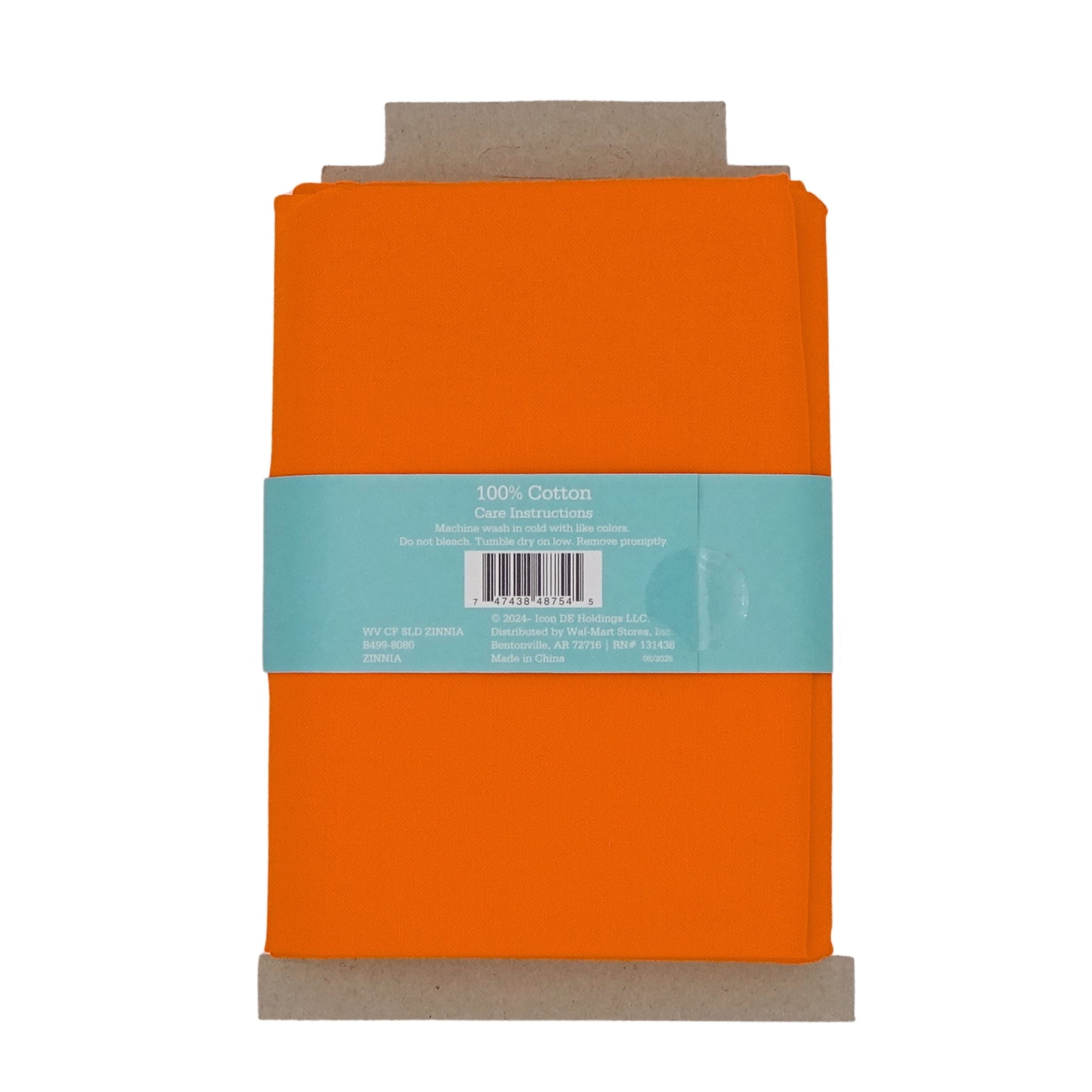 (5 pack) Waverly Inspirations 1 Yard Cut 100% Cotton Solid Fabric, Zinnia Orange, 44" Wide for Quilting & Sewing