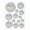 Circular, variant on Anti-Collision Window Sticker for Birds,Window Clings Rainbow Alerts Decal to Prevent Bird Strikes Rainbow Stickers