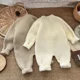 thumbnail image 5 of 0-3Y 2025 Spring Baby Clothes Animal Embroidery Infant Girls Rompers Single Breast Toddler Boys Knitted Jumpsuits, 5 of 6