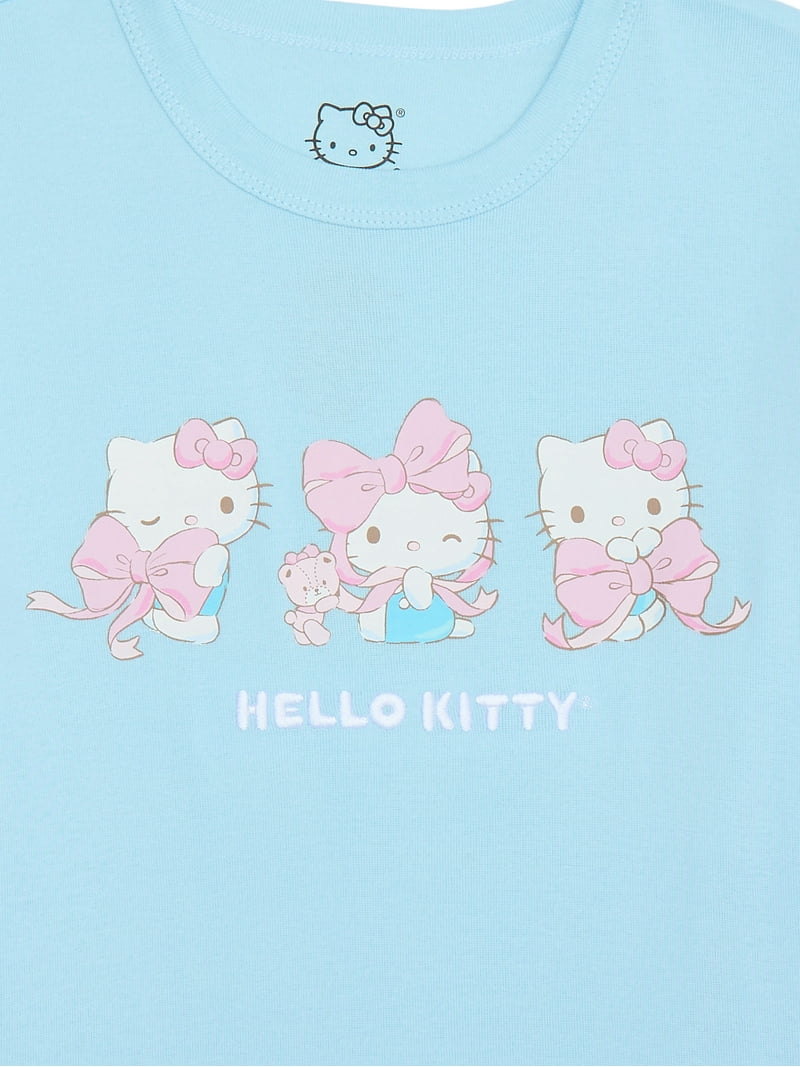 Hello Kitty Women's Cotton Graphic Skimmer Tee with