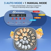 Adnoom Automatic 24 Chicken Egg Incubator with LED Display, Egg Candler, Automatic Egg Turner, Temperature Control Digital Incubator for Hatching Chickens