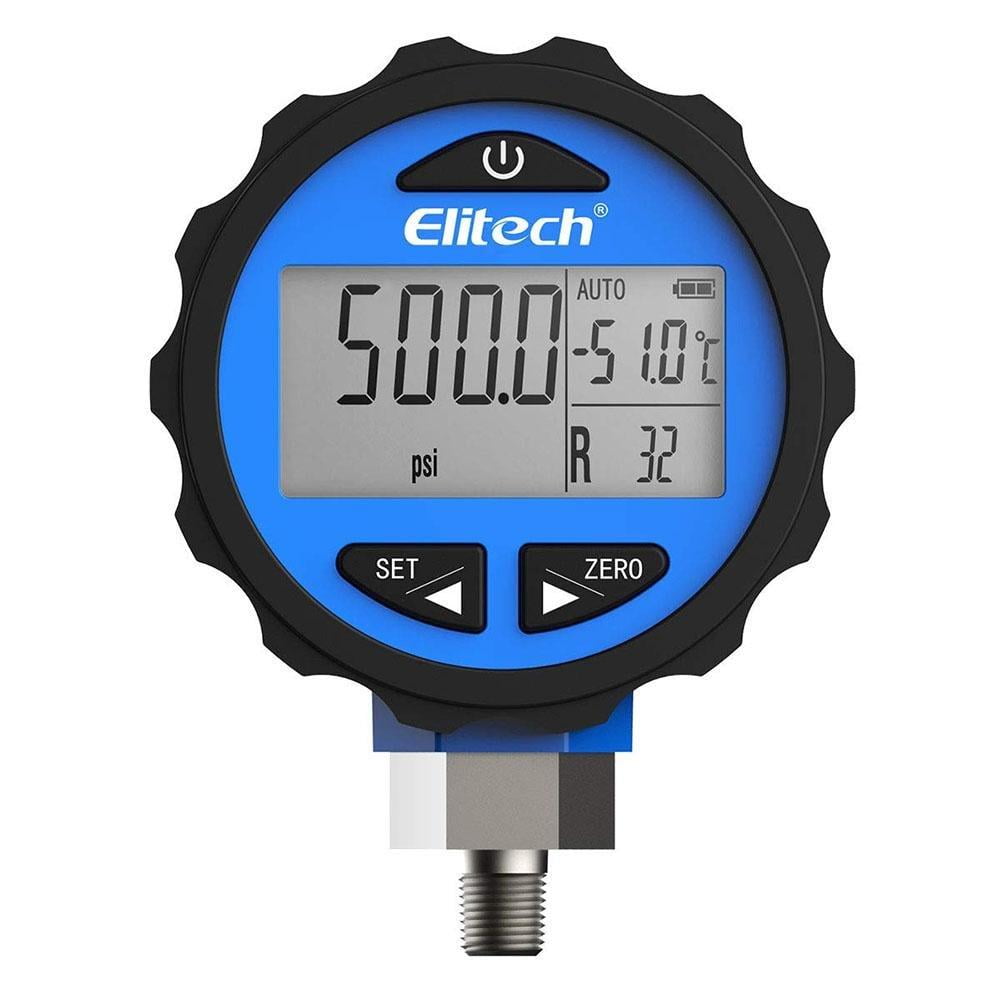 Elitech PG30Pro Blue Digital AC Pressure Gauge 14.5500 PSI