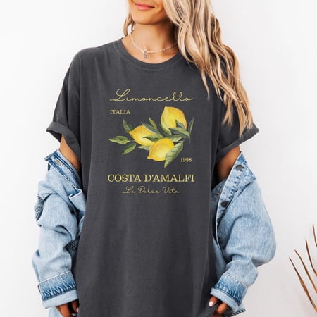 Retro Limoncello La Dolce Vita Lemon Italy Coastal Granddaughter Aesthetic Amalfi Coast Summer T-Shirt V2