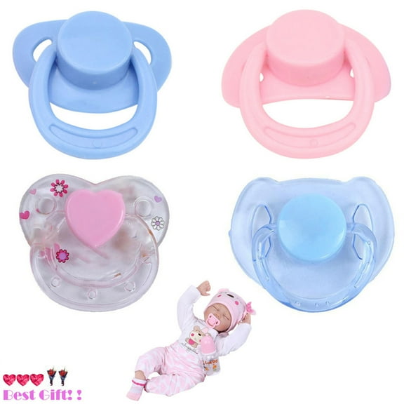 4PC New Dummy Pacifier For Dolls With Internal Magnetic Accessories