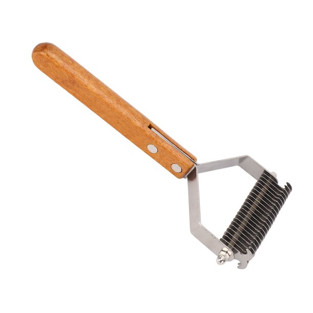 Cepillo Para Quitar El Pelo De Doble Cara, Cepillo Para El Cuidado De Mascotas De Acero Inoxidable, Herramienta Para Quitar El Pelo De Perros Con De Madera Para Perros