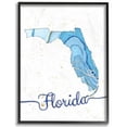 thumbnail image 1 of Stupell Industries Florida Agate Blue US State Design Framed Wall Art by Ziwei Li, 1 of 5