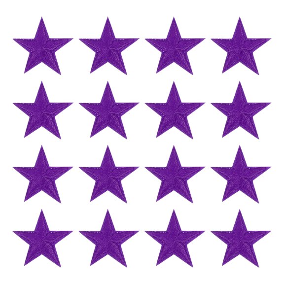 Uxcell 32Pack Iron on Star Patches, Sew on Star Embroidered Patches, DIY Applique Repair Patch for Crafts, 29mm Purple
