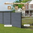thumbnail image 6 of Mondaria 6 Feet×6 Feet Privacy Fence, Outdoor Wood Plastic Composite Fence Panel, Waterproof Security Barriers Fencing (Gray with 1 Post), 6 of 7