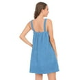 thumbnail image 2 of Defitshape Women's Terry Cloth Towel Wrap Bath Spa Soft Tank After Shower Dress Cozy Absorbent Bath Robe Sleeveless Shower Wrap Light Blue 16-18, 2 of 5