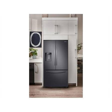 Samsung - 28 Cu. Ft. French Door Fingerprint Resistant Refrigerator with CoolSelect Pantry - Black stainless steel