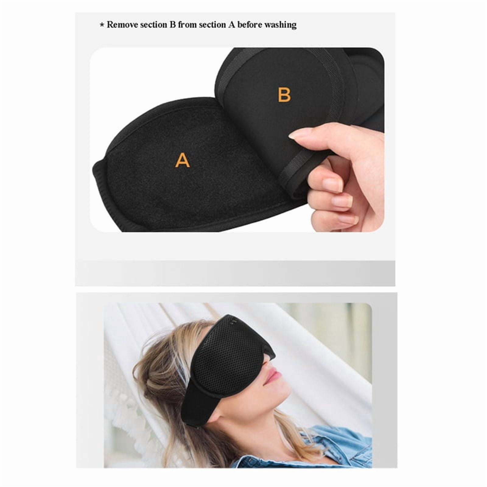 2X 3D Wireless Sleeping Headphones Blindfold Soft Washable Bluetooth5.4 Music Eyemask Handsfree Call