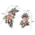 thumbnail image 2 of Kuntesetty 2 Pieces Floral Backdrop Artificial Flower Swag Rustic Handmade Silk Flowers for Champagne Pink, 2 of 9