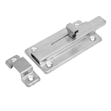 Slide Lock Spring - Household Wardrobe Door 304 Stainless Steel Slide Lock Bolt 4'' Length