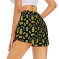 thumbnail image 3 of Bixox Women's Pineapple pattern 2 in 1 Running Shorts - Lightweight Athletic Workout Gym Yoga Shorts Liner with Pockets - Small, 3 of 7