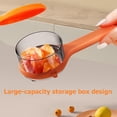 thumbnail image 3 of Double-Sided Stainless Steel Blade Peeling Knife with Storage Box, Peeling Knife with Storage Box, Fruit And Vegetable Peeler, Store Fruit Peels Without Splashing for All Your Peeling Needs (Orange), 3 of 7