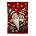 thumbnail image 2 of PHYHOO Valentine's Day Garden Flag, Hearts Gnomes Double Sided Decorative Flag For Outside Yard Lawn Outdoor Decoration White, 2 of 6