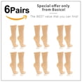 thumbnail image 4 of Basico Lightweight Slouchy socks for women | Beige Slouch Socks for Girls | Scrunch Socks | (6PK, Shoe Size 5-9 1/2), 4 of 6