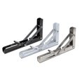thumbnail image 5 of 2pcs Folding Shelf Brackets - Heavy Duty Metal Collapsible Triangle Shelf Bracket, Diy Wall Mounted Folding Table Hinge, Space Saving For Bench Table-, 5 of 5