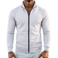 thumbnail image 4 of Cmfcve Men's Zip up Jacket Stand Collar Track Sweatshirt Casual Long Sleeve Athletic Jackets, 4 of 6