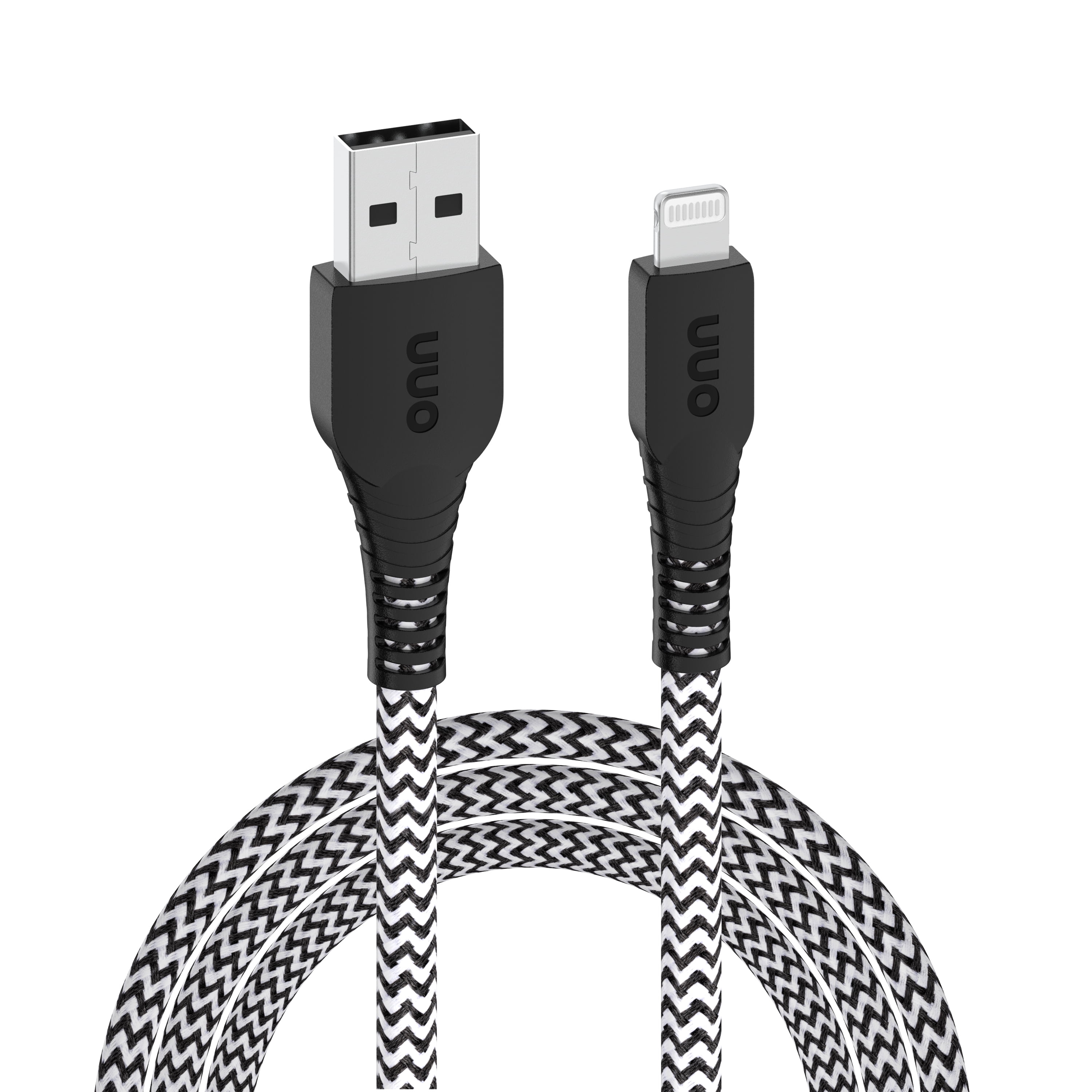 onn 10ft Lightning to USB-A Braided Charging Cable, MFI certified, Black - Compatible with iPhone 14/13/12/11/X/XR/XS/8/7/6/5, iPad, Airpods and more
