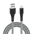 thumbnail image 5 of onn 10ft Lightning to USB-A Braided Charging Cable, MFI certified, Black - Compatible with iPhone 14/13/12/11/X/XR/XS/8/7/6/5, iPad, Airpods and more, 5 of 10