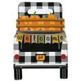 thumbnail image 3 of Briarwood Lane Black Checkered Truck Fall Burlap House Flag, 3 of 4