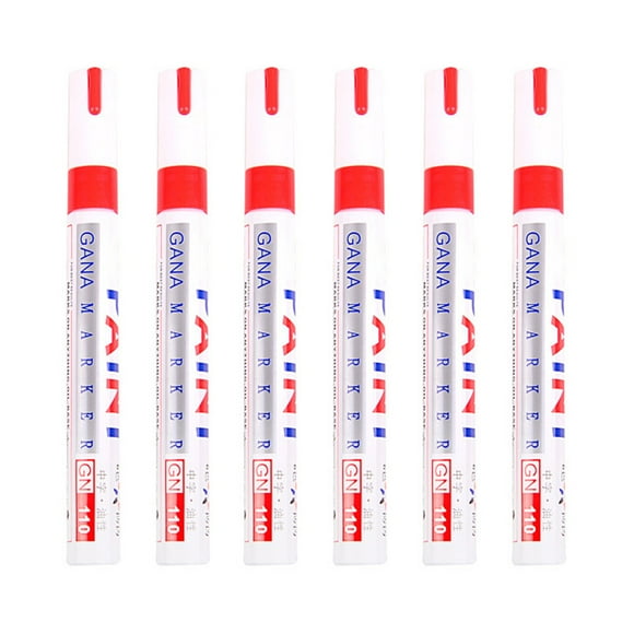 Tssuoun 6pcs 110 marking pen paint pen wholesale tire marking repainting pen car color oily marking pen