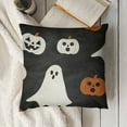thumbnail image 3 of Halloween Cute Ghost Pumpkin Print Outdoor Decorative Throw Pillows Halloween Themed Pillowcases Linen Cushion Case Decor for Home Sofa Couch Bed, 3 of 5