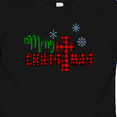 thumbnail image 4 of Inktastic Merry Christmas Buffalo Plaid Cross with Snowflakes Boys or Girls Baby T-Shirt, 4 of 5
