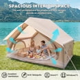 thumbnail image 4 of Inflatable Camping Tent – 420D Oxford Waterproof, Easy Setup Blow Up Tent with Hand Pump, Storage Bag, Glamping Air Cabin for 4-6 Adults, 4 of 7