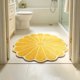 thumbnail image 4 of Alfombra de baño en forma de flor con base absorbente, impermeable y antideslizante, 60x60 cm, en rosa, blanco, verde, amarillo y caqui., 4 of 6