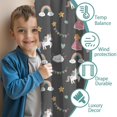 thumbnail image 3 of Blackout Kids Curtains,Dark Gray Princess Unicorn Cloud Pattern Childrens Insulated Curtains Set Of 2,Bedroom Essentials,Toddler Room Decor 42"x54", 3 of 5