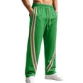 thumbnail image 4 of Joggers for Men Color Block Loose Fit Casual Elastic Waist Drawstring Pants Outdoor Straight Leg Fitness Pants Solid Color Lounge Joggers with Pockets, 4 of 6