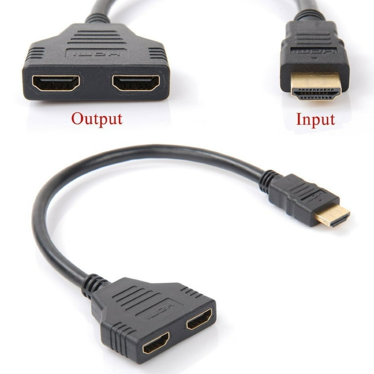 Tobo Hdmi Male To Dual Hdmi Female 1 To 2 Way Splitter (Pack Of-10) -  Td-441H