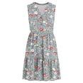 thumbnail image 4 of Oplxuo Summer Dresses for Women V Neck Sleeveless Sundresses Button Down Casual Dresses Ruffled Hem Midi Dress for Beach, 4 of 6