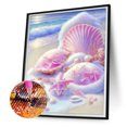 thumbnail image 2 of Cuadros Decorativos 5D bricolaje taladro redondo completo diamante pintura playa Shell Kit decoración del hogar (w948) Wdftyju de costura negro 4 estilos, 2 of 9