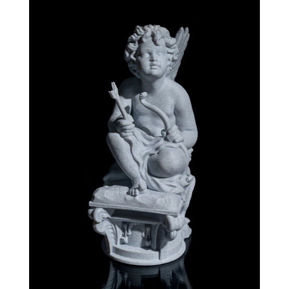 Cupid Statue Figurine 8.6” – 3D Printed Classical Angel Sculpture Home Decor
